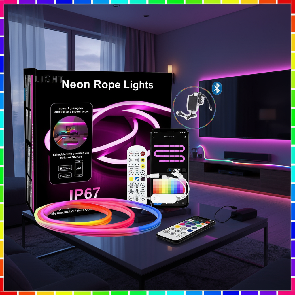 Premium LED RBC IC Neon Lights 5m/10m/15m/20m Neon Flex Music Flashing ...