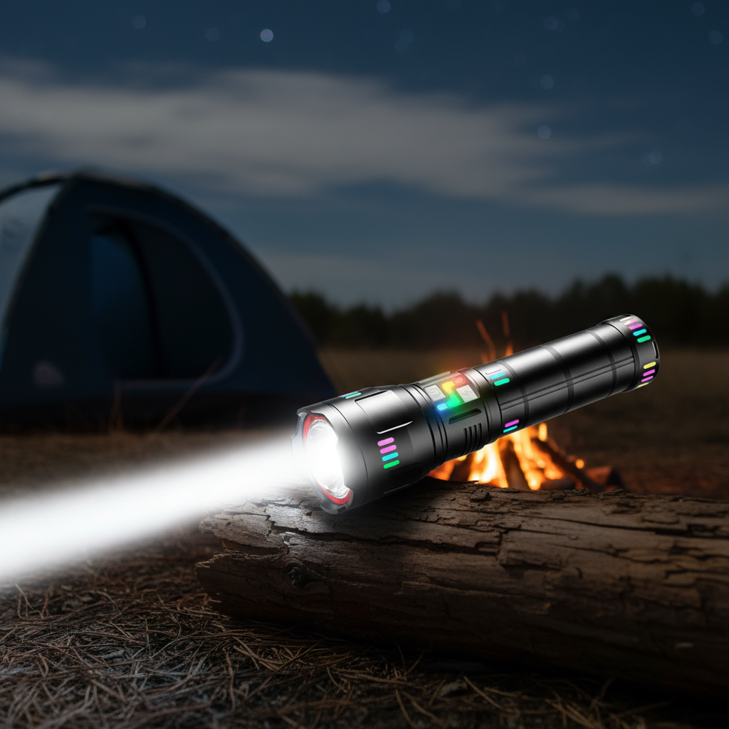 High Intensity LED Flashlight USB-C Rechargeable Zoom Tactical ...