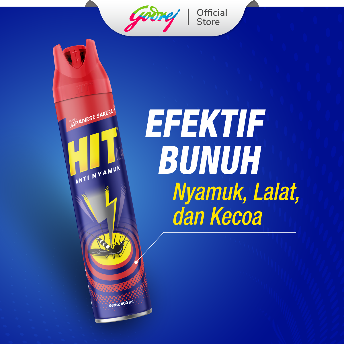 Hit Aerosol Japanese Sakura 600ml - Obat Nyamuk - Bunuh Nyamuk Penyebab Demam Berdarah (DBD) - Gambar 3