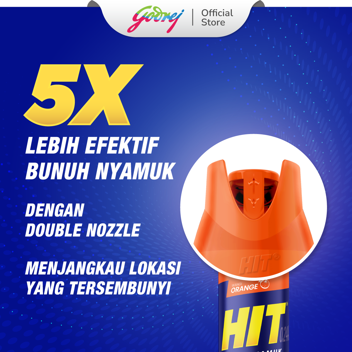 Hit Aerosol Orange 400ml - Obat Nyamuk - Bunuh Nyamuk Penyebab Demam Berdarah (DBD) - Gambar 2