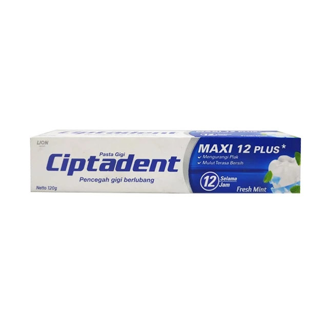 Ciptadent Pasta Gigi Maxi 12 Fresh Mint Tube 120 gr - Gambar 3