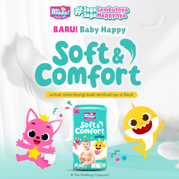 Baby Happy Pants Popok Celana Pinkfong Baby Shark L28 isi 4 (kardus) - Gambar 3