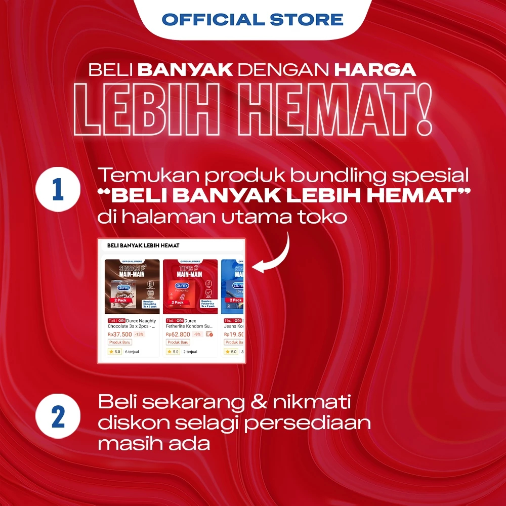 Durex Fetherlite - 3s (Kondom Pria Tipis Yang Terasa Lembut Dengan Extra Lubricant, Nikmati Kedekatan Dengan Pasangan Tanpa Mengorbankan Keamanan. Alat Kontrasepsi) - Gambar 2