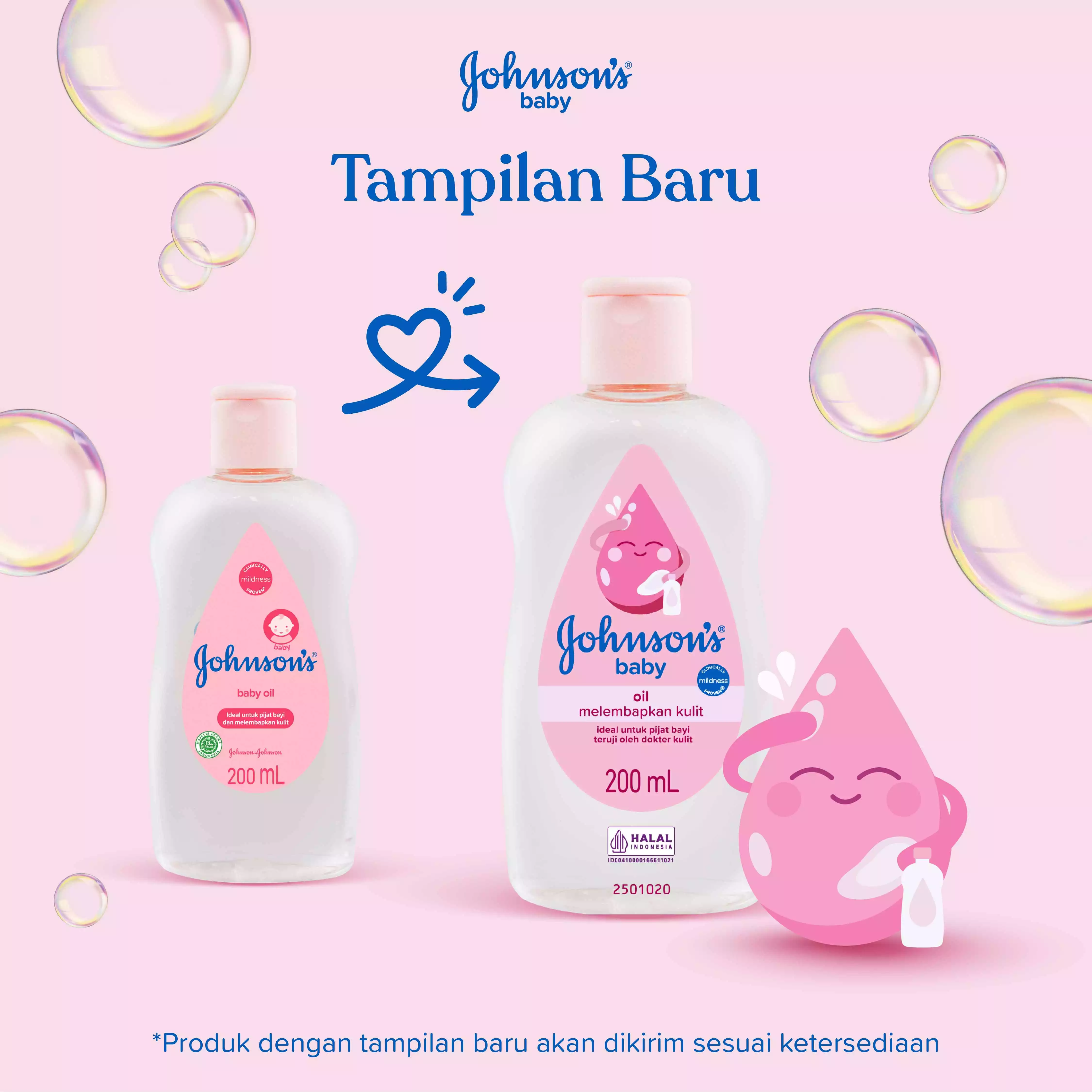 JOHNSON'S BABY Oil 200ml - Oil bayi, ideal untuk pijat bayi, multifungsi, melembapkan, lembut - Gambar 3