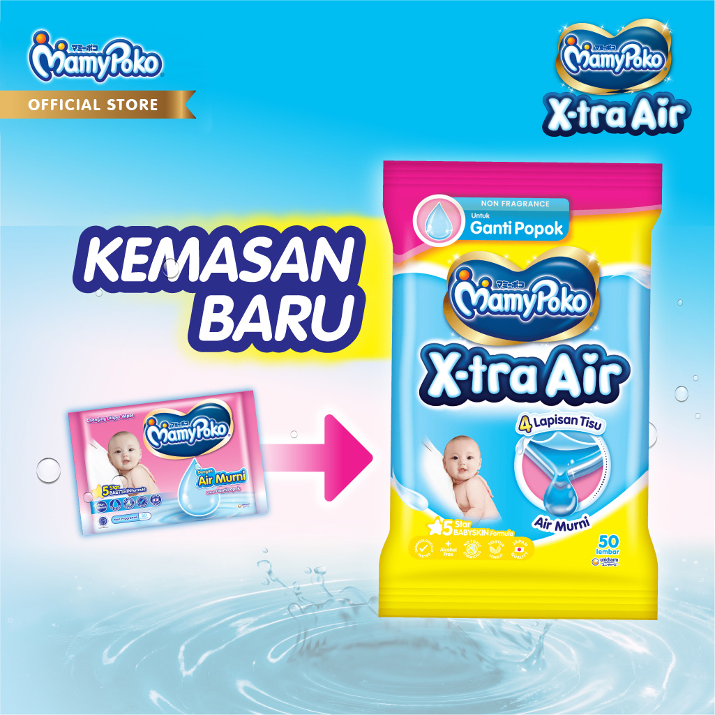 Tisu Basah MamyPoko Wipes Reguler 50 Non Perfume - Gambar 2