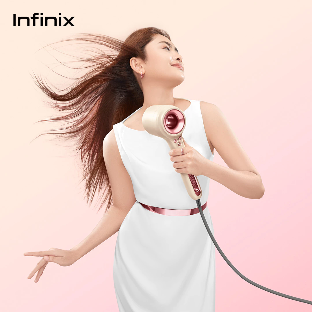 Infinix Hair Dryer / Pengering Rambut - 64db Ultra Silence - High Speed Drying - Smart Temperature Control - Magnetic Nozzle - Dust Proof - Gambar 4