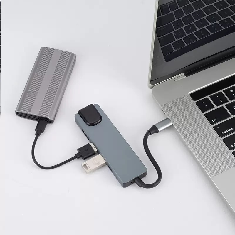 Muti-functional 5-in-1 Ports to type c usb port hub 4K HDMI RJ45 ...