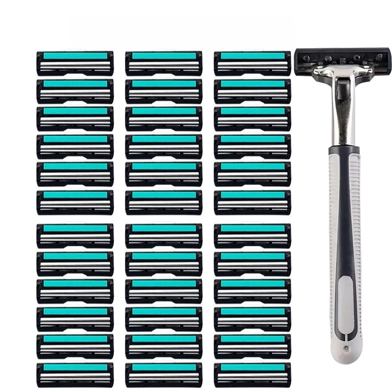 Classic 2-layer Safety Razor for Men, Includes 1 Knife Holder, 36 ...