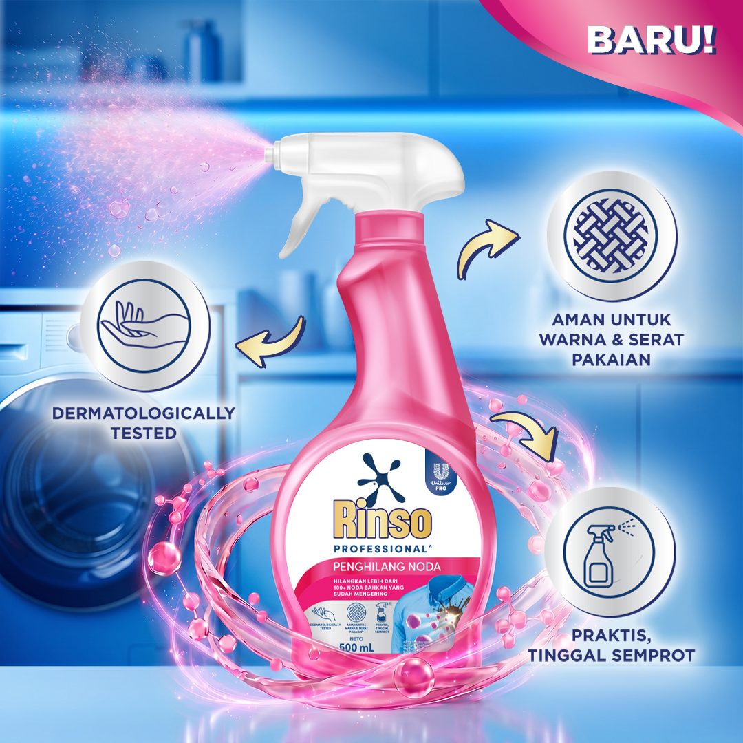 [BARU] Rinso Stain Remover Penghilang Noda Spray 500mL - Gambar 3