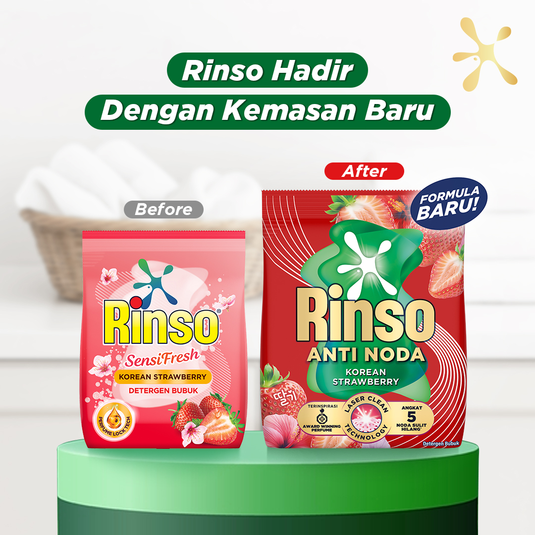 Rinso Baru Detergen Bubuk Varian Korean Strawberry 700g - Gambar 2