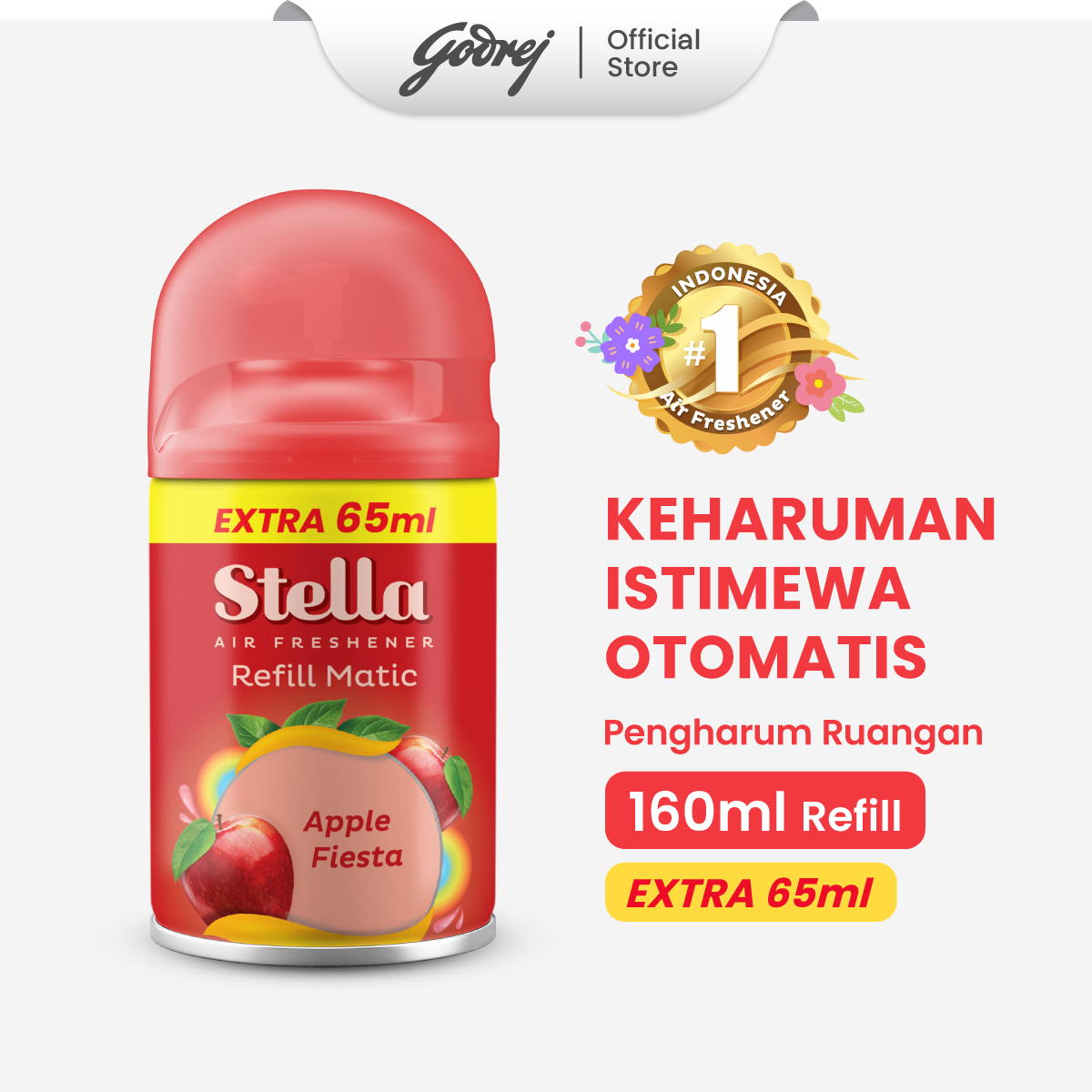 Stella Refill Matic Apple Fiesta 160ml +65 - Pengharum Ruangan Otomatis