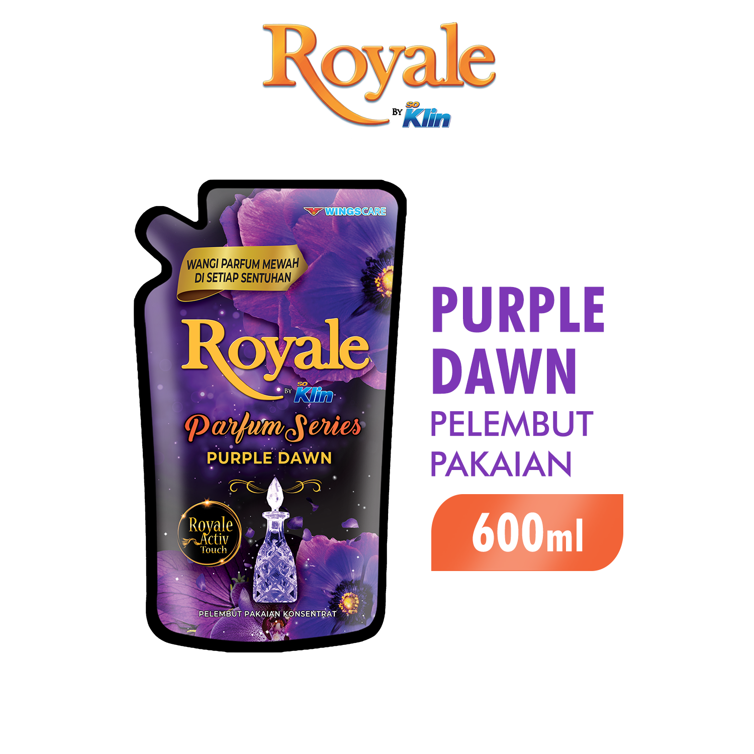 Royale Parfum Series Pelembut dan Pewangi Pakaian Purple Dawn 600 ml