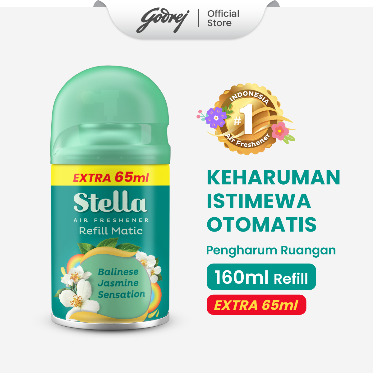 Stella Refill Matic Balinese Jasmine Sensation 160ml + 65ml - Pengharum Ruangan Otomatis