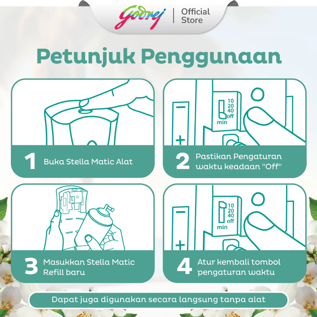 Stella Refill Matic Balinese Jasmine Sensation 160ml + 65ml - Pengharum Ruangan Otomatis - Gambar 3