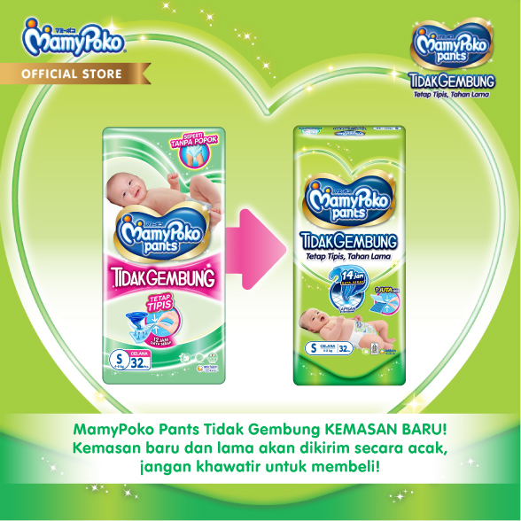 MamyPoko Pants X-Tra Kering Slim Tidak Gembung - S 32 - Popok Celana - Gambar 2