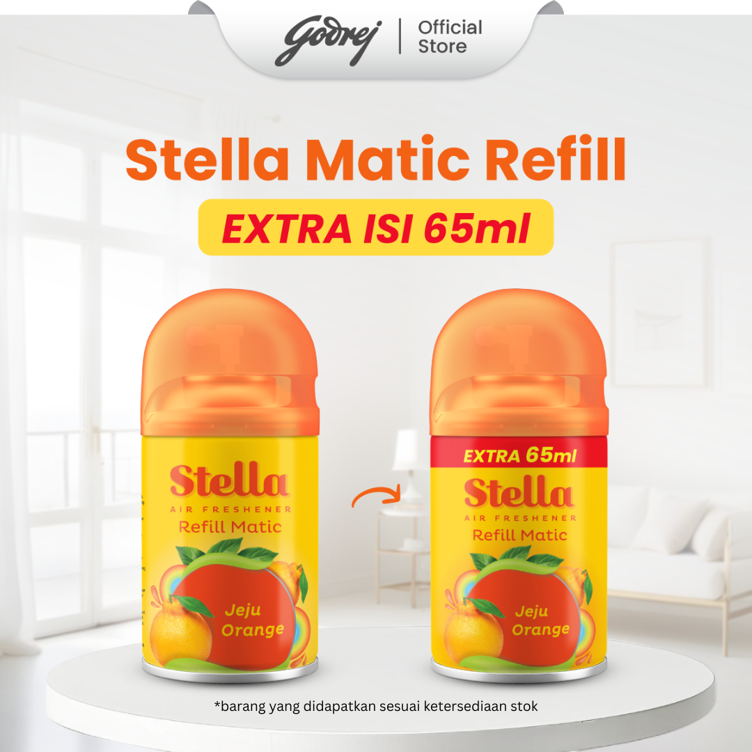 Stella Refill Matic Jeju Orange 160ml+65ml - Pengharum Ruangan Otomatis - Gambar 2