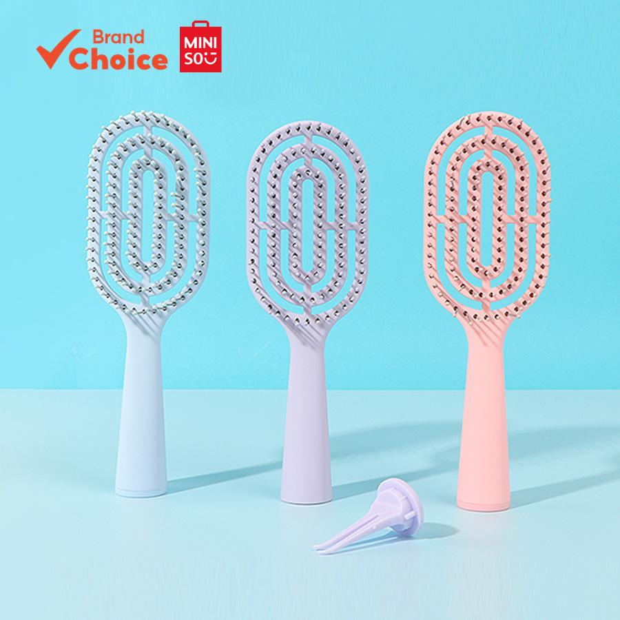 MINISO Upgraded Portable Vertical Hair Comb Mini Design with Cleaning ...