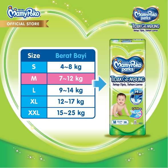 MamyPoko Pants X-tra Kering Slim Tidak Gembung - M 54 - 3 Packs - Gambar 4