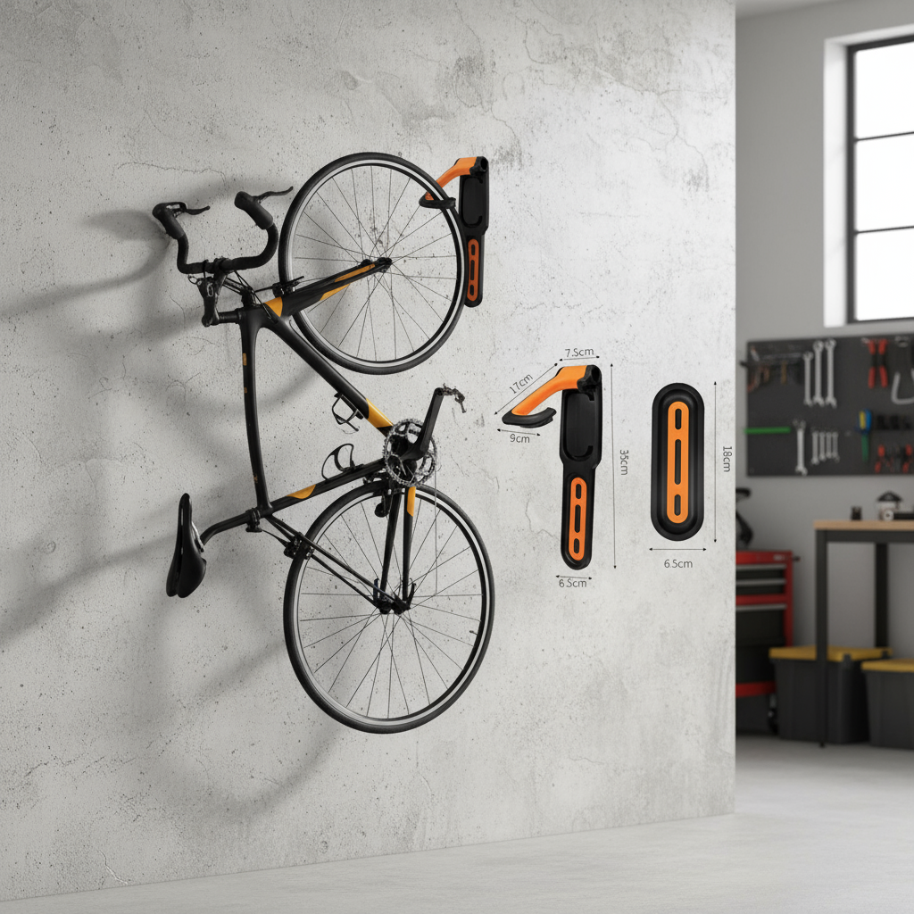 Foldable Vertical Bicycle Rack Wall Mount for MTB Storage and Cycling ...