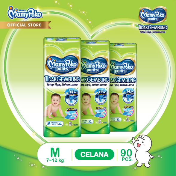 MamyPoko Pants X-Tra Kering Slim Tidak Gembung - M 30 - 3 Packs