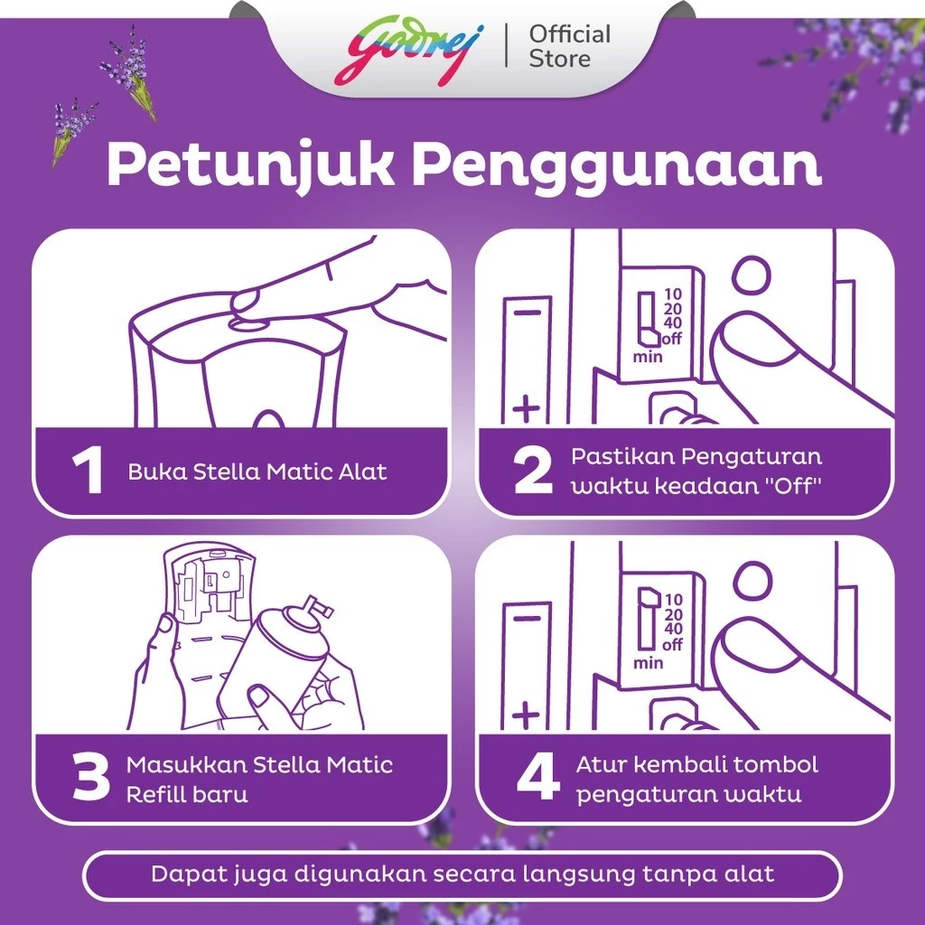 Stella Refill Matic Secret Lavender 160ml + 65ml - Gambar 3