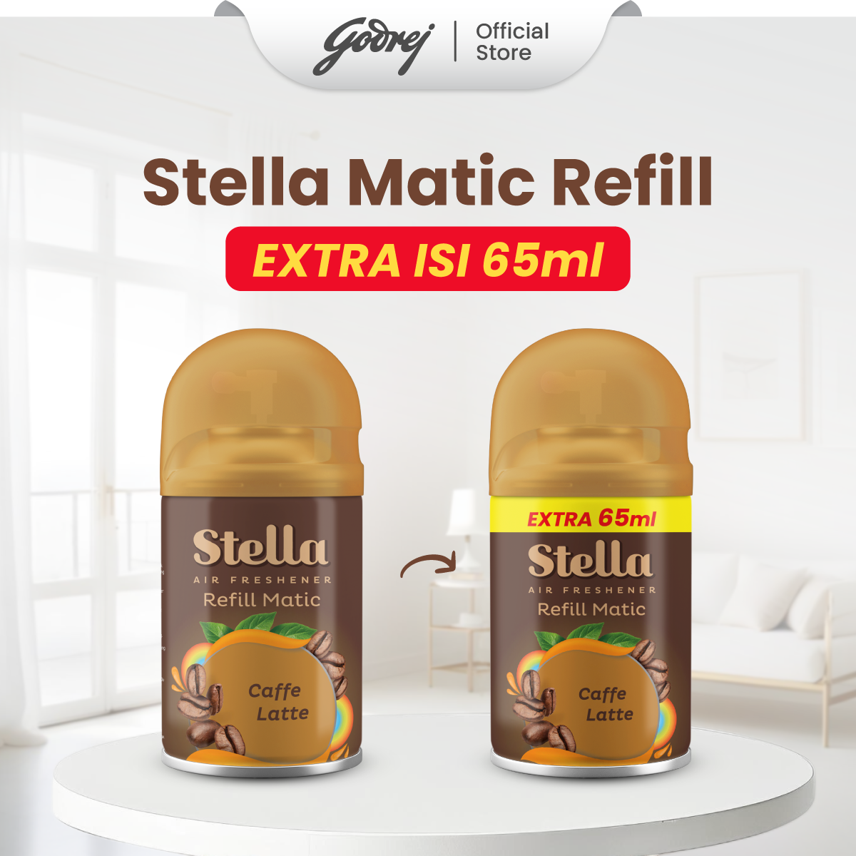 Stella Refill Matic Caffe Latte 160ml + 65ml - Gambar 2
