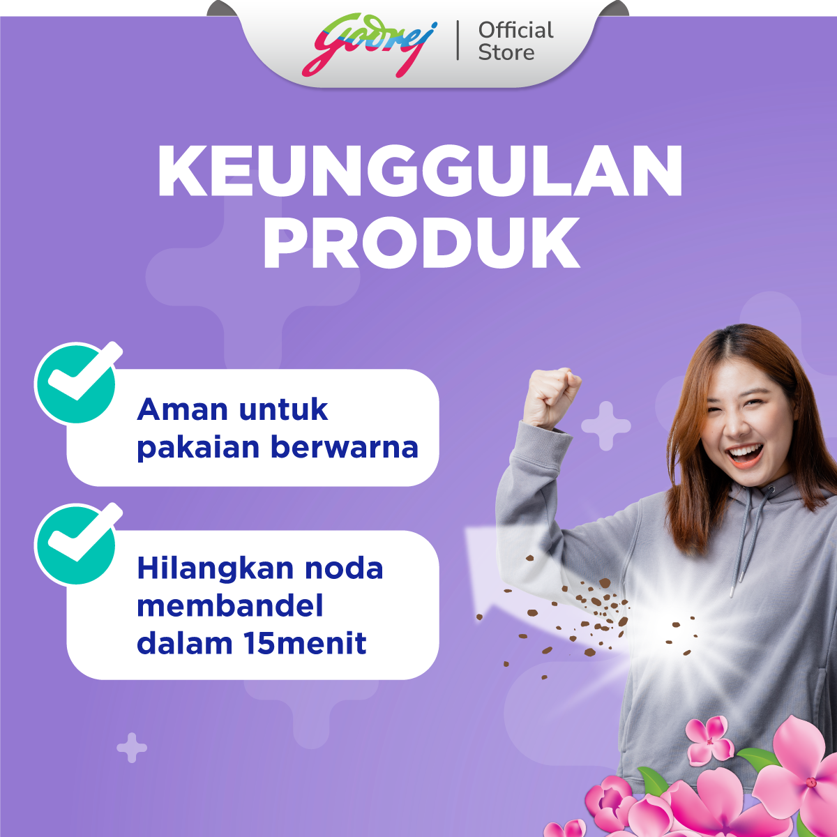 Proclin Penghilang Noda Pouch 800 ml - Penghilang Noda Pakaian - Gambar 2