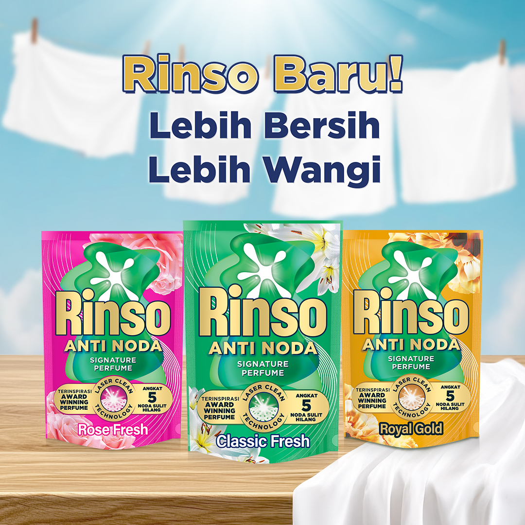 [Extra Isi 35%] Rinso Baru Detergen Cair Varian Classic Fresh 700g - Gambar 3