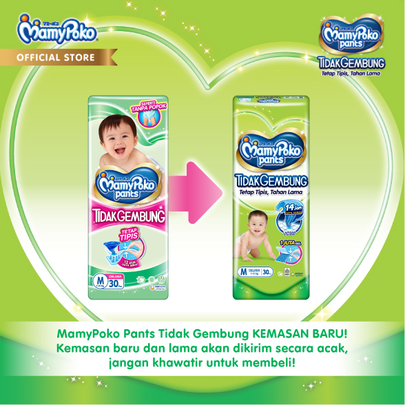 MamyPoko Pants X-tra Kering Slim Tidak Gembung - M 54 - 3 Packs - Gambar 2