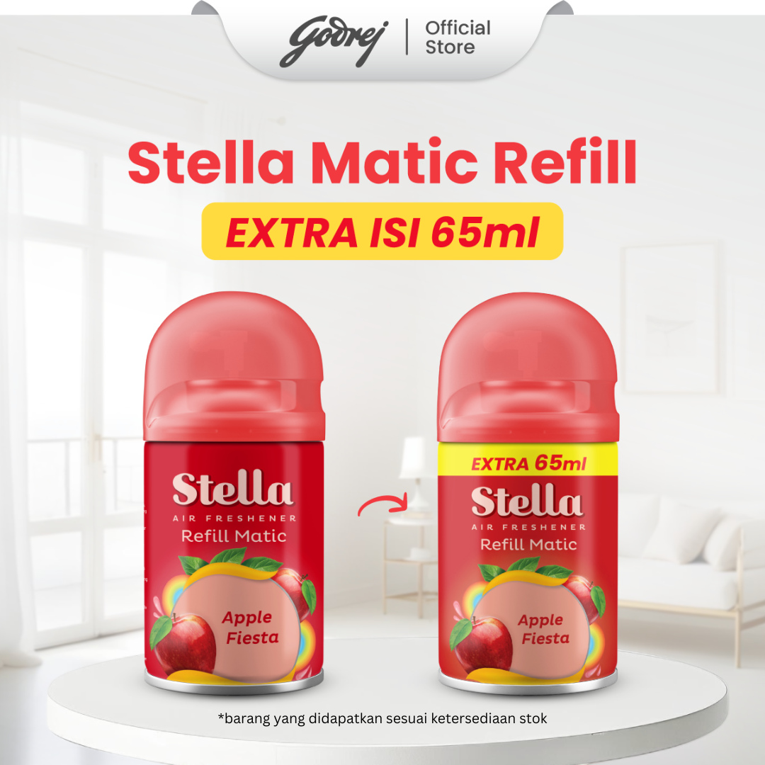 Stella Refill Matic Apple Fiesta 160ml +65 - Pengharum Ruangan Otomatis - Gambar 2