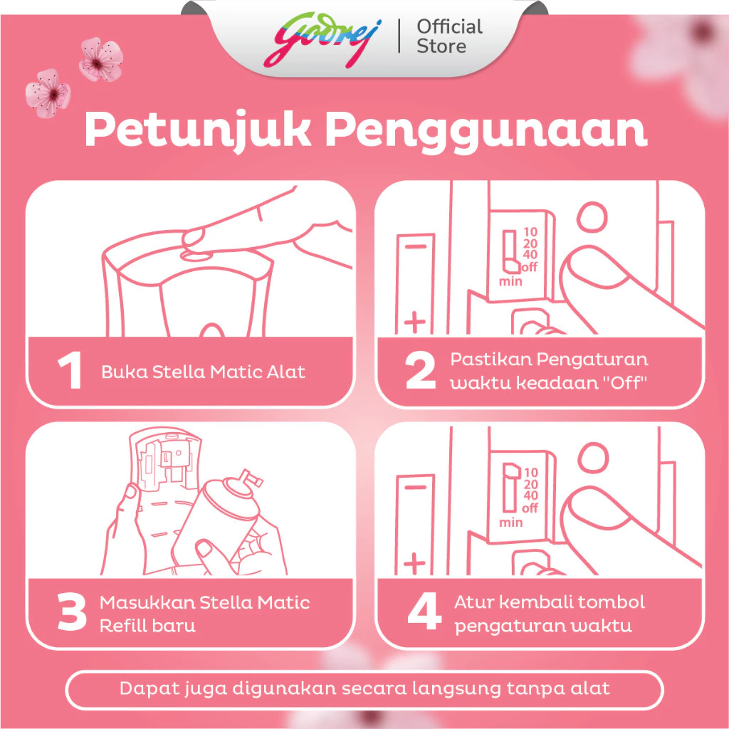 Stella Refill Matic Japanese Sakura 160ml + 65ml - Gambar 3
