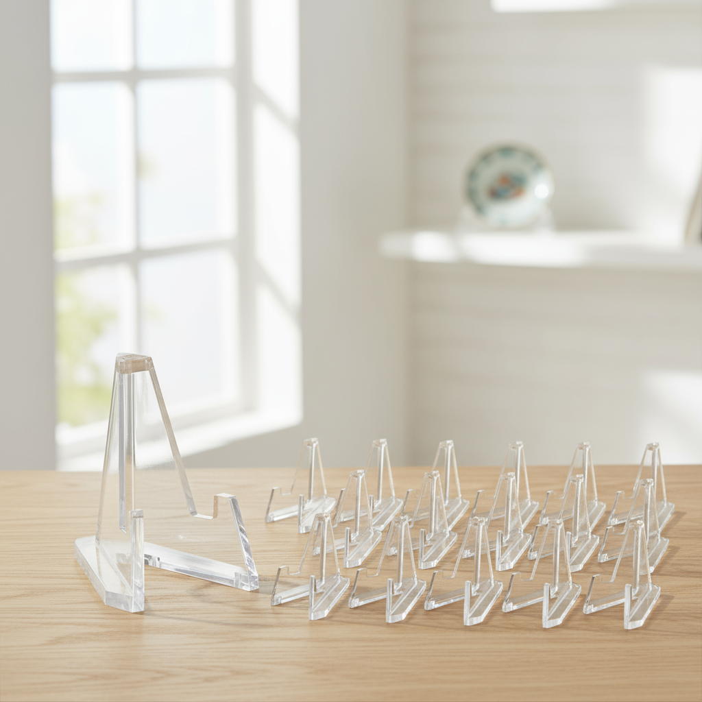 10 Transparent Acrylic Display Stands – Compact Easels for Coins, Cards ...