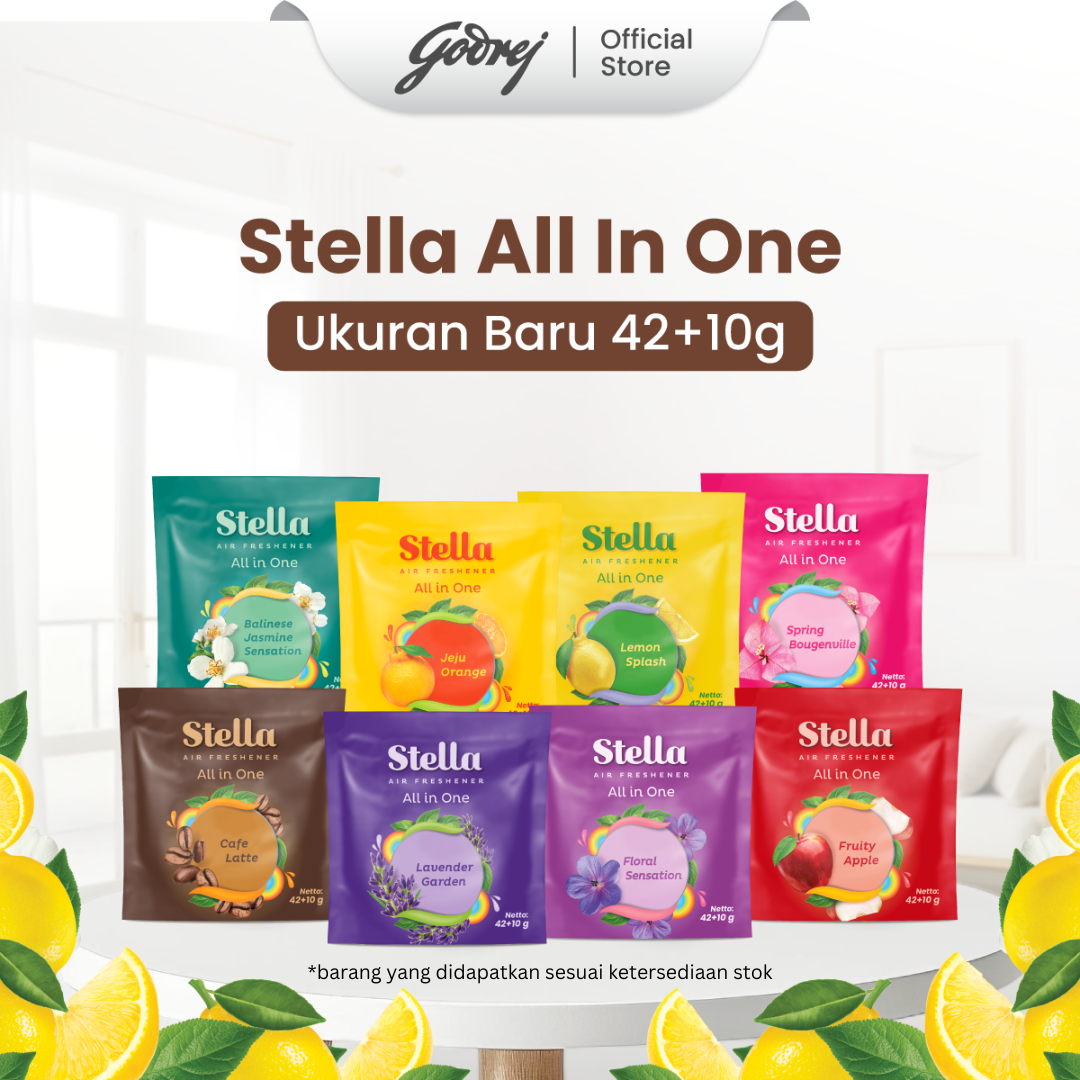 Stella All In One Lemon Splash 42+10gr - Pengharum Ruangan - Gambar 2