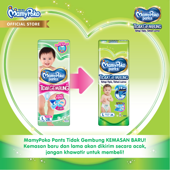 MamyPoko Pants X-tra Kering Slim Tidak Gembung - L 28 - 3 Packs - Gambar 2