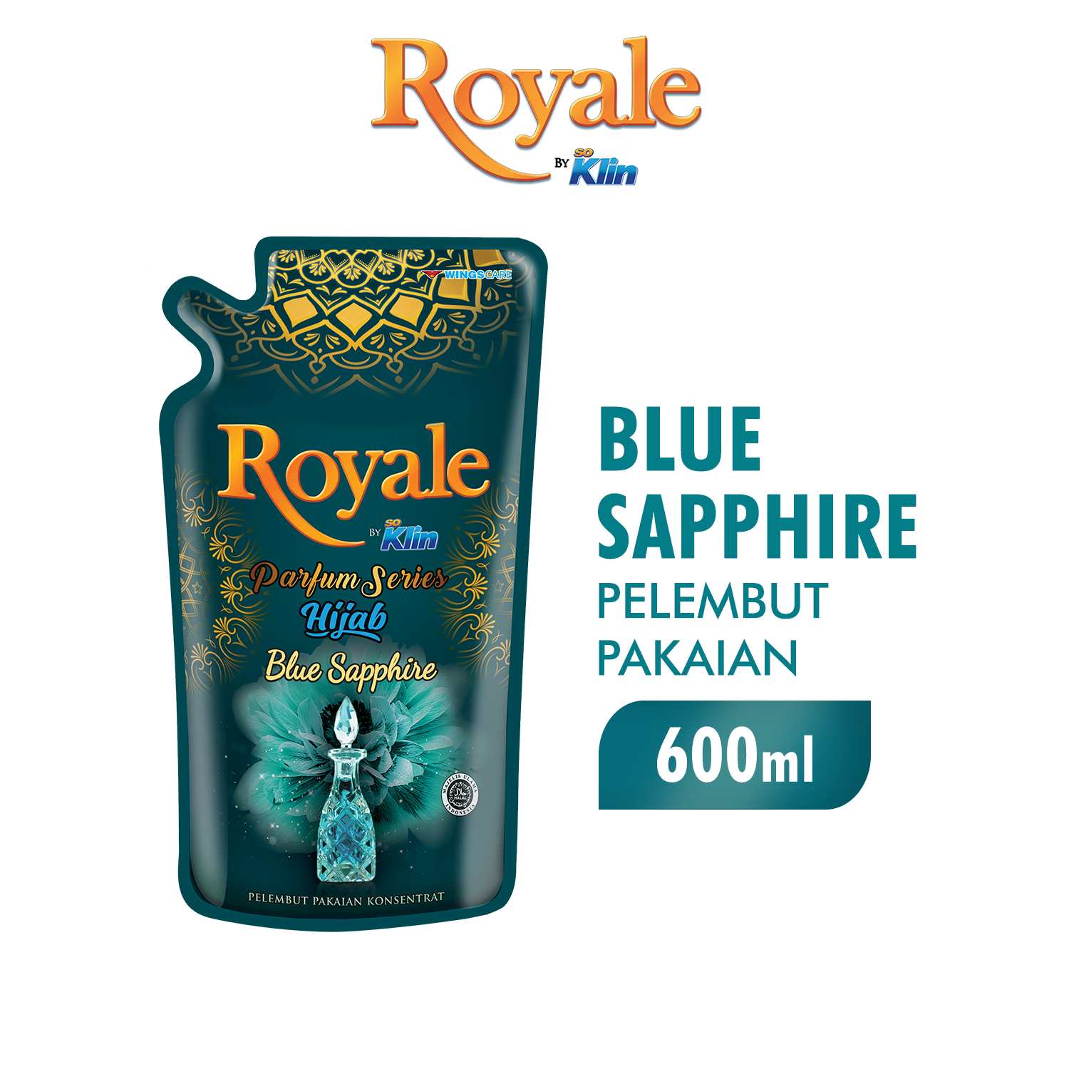 Royale Parfum Series Pelembut dan Pewangi Pakaian Hijab Blue Sapphire 600 ml