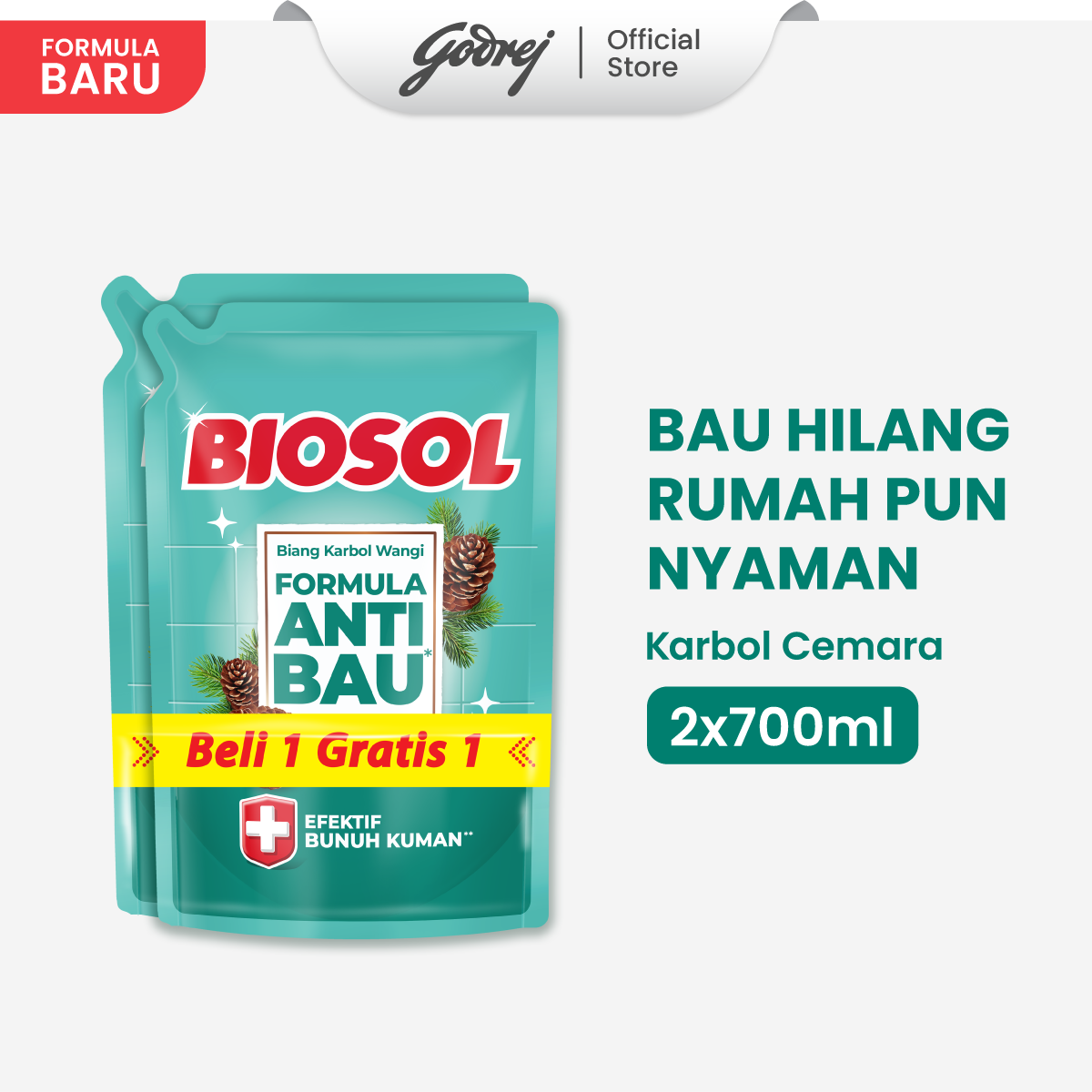 Biosol Karbol Wangi Pouch 700ml