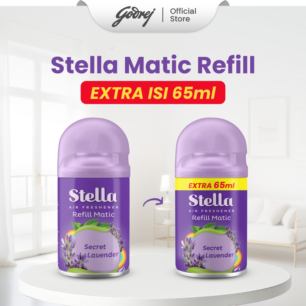 Stella Refill Matic Secret Lavender 160ml + 65ml - Gambar 2