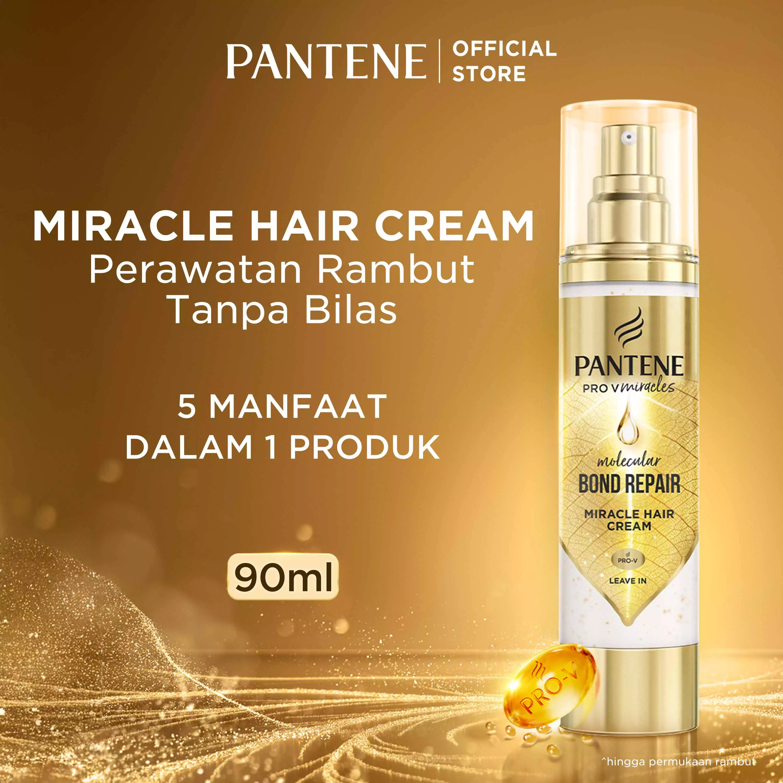 [BARU] PANTENE Pro-V Miracles Leave in Treatment Molecular Bond Repair Hair Cream 90ml / Krim rambut perawatan melindungi & membantu memperbaiki rambut dari kerusakan.