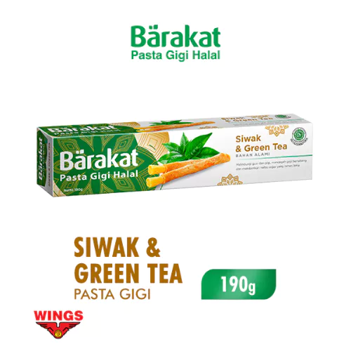 Barakat Pasta Gigi Siwak & Greentea Tube 190gr - Gambar 3