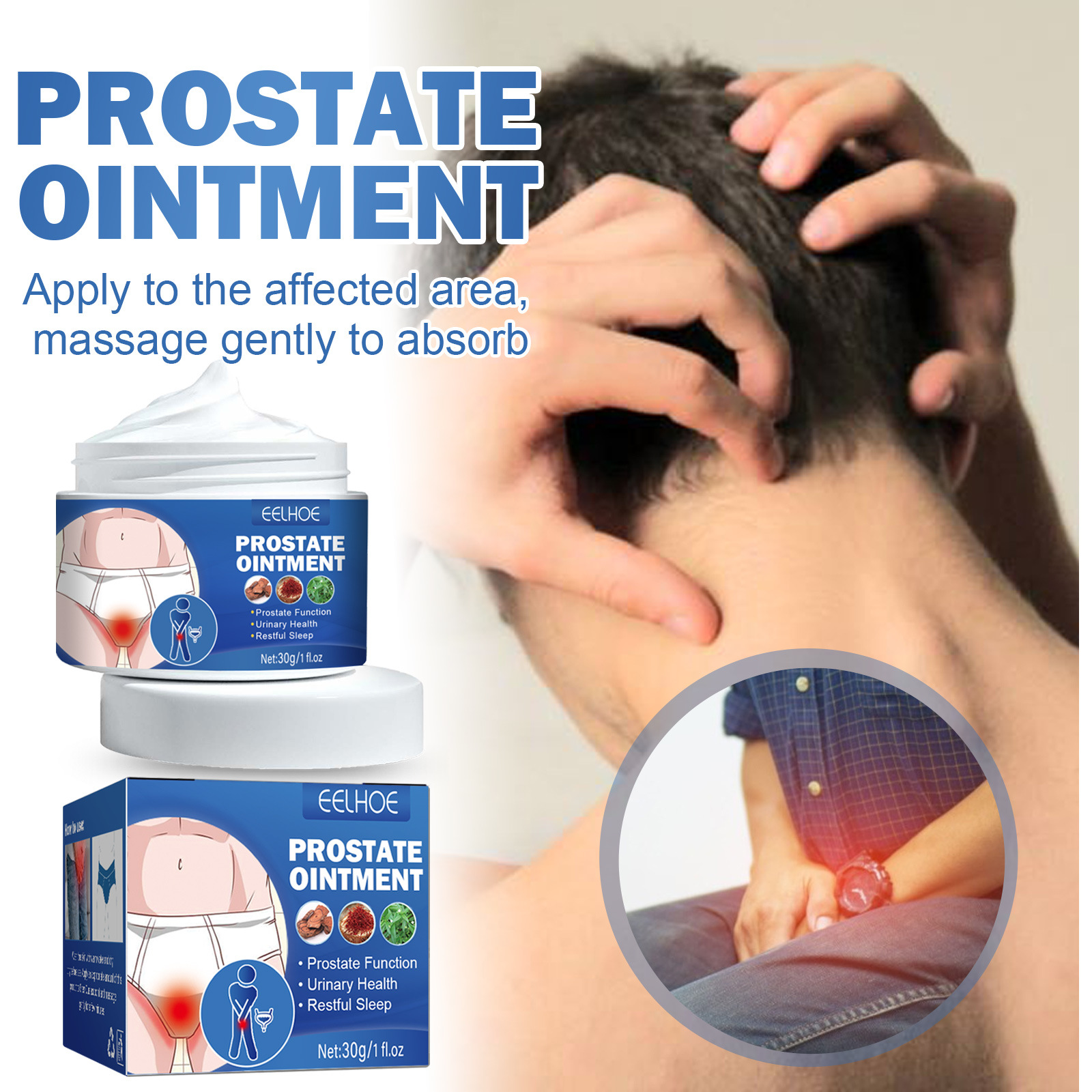 Men's Prostate Care Cream,Prostatitis Herbal Gel Men Nursing Lotion ...