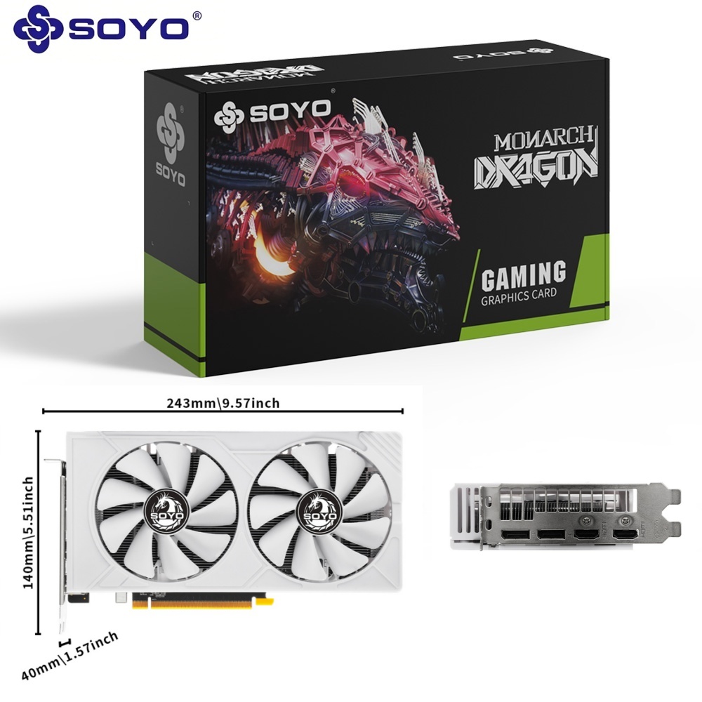 SOYO New RX580 8G GDDR5 High Performance Graphics Card, Smooth