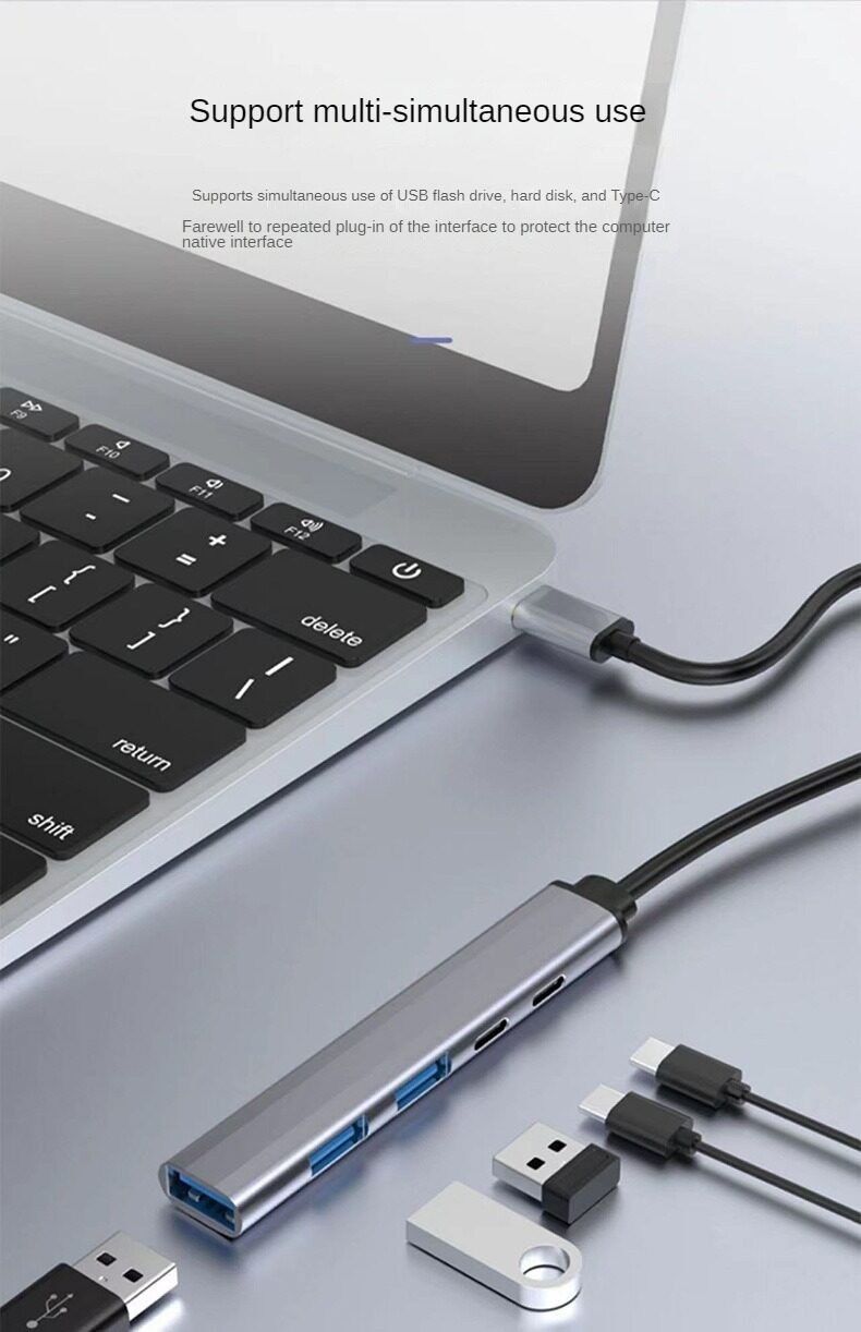 USB 3.0 7 Ports Type C HUB Expander Splitter High Speed OTG Adapter ...