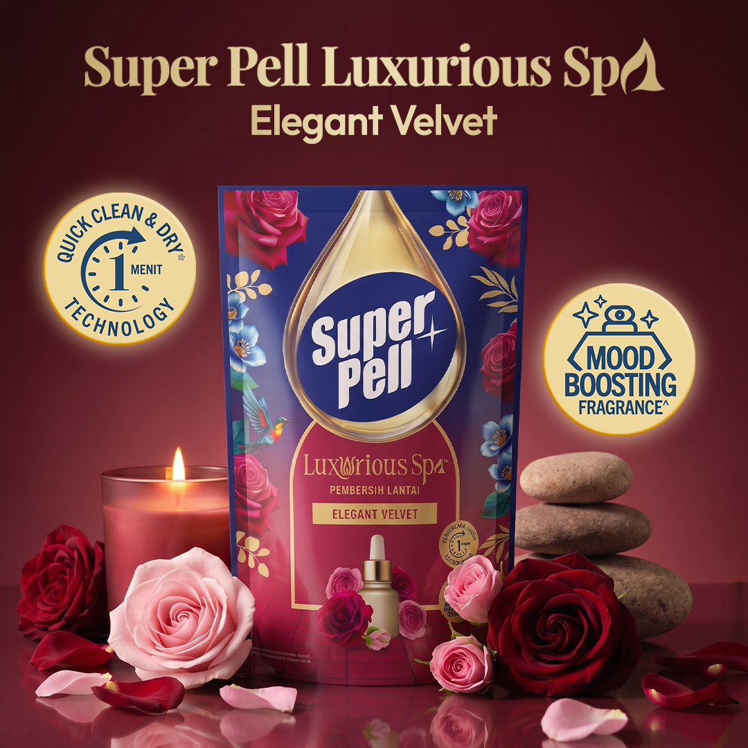 [BARU!] SuperPell Luxurious Spa Elegant Velvet Pembersih Lantai 760gr Sensual Sophisticated Floor Cleaner Lantai Pel Harum Wangi - Gambar 3