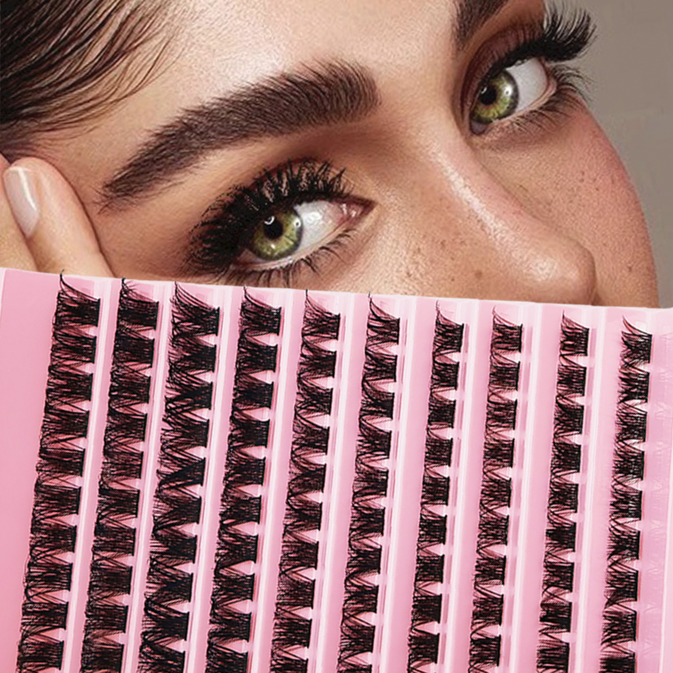 Ten rows of 8-16mm large capacity ultra-thin cluster eyelashes - 120 ...