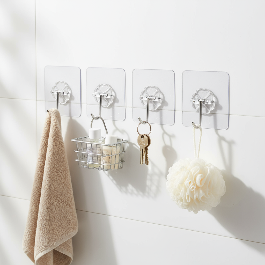 10-Piece Heavy Duty Wall Mount Racks with Suction Cups for Kitchen and ...
