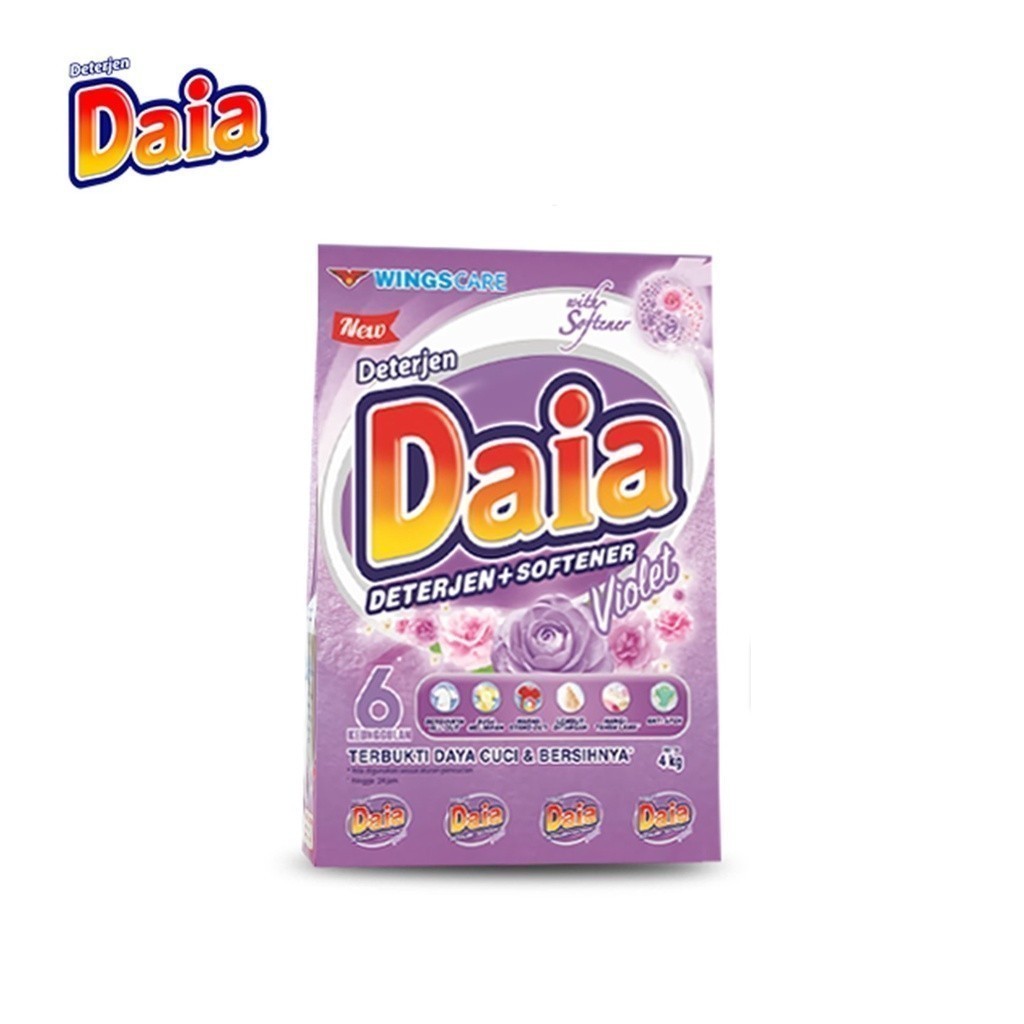Daia Detergen Bubuk + Softener Violet Passion 3,8 kg - Gambar 3