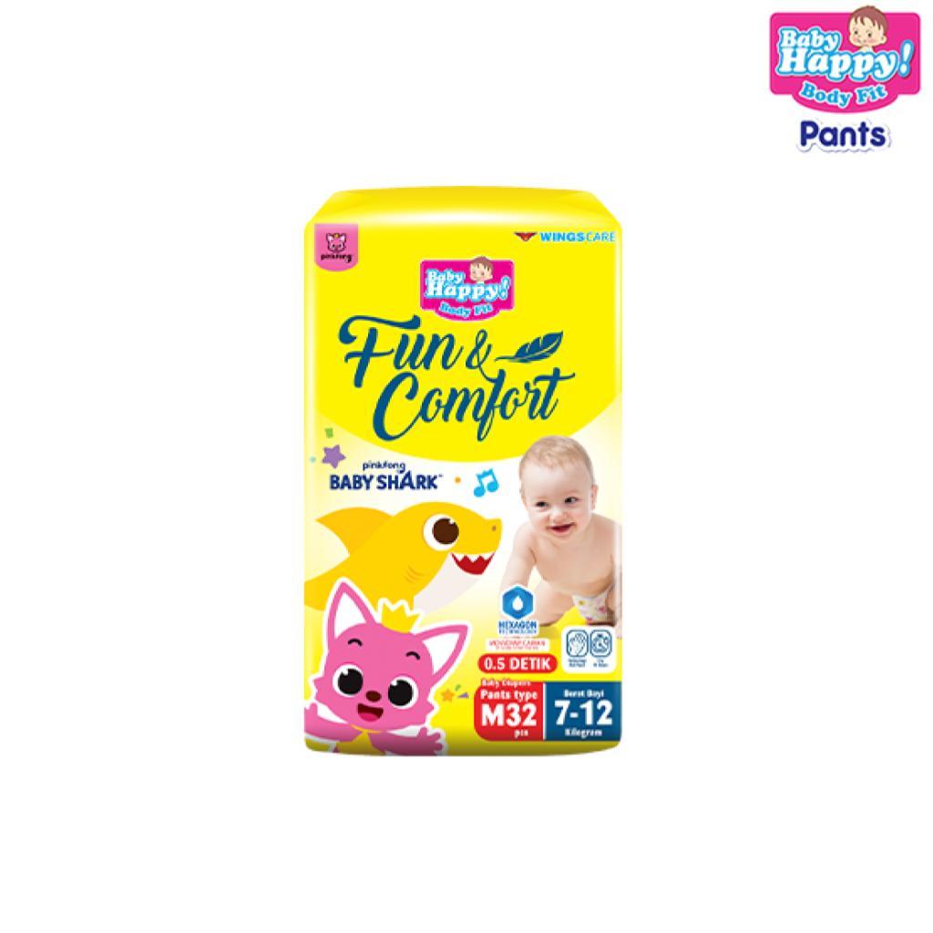 Baby Happy Pants Popok Celana Pinkfong Baby Shark M32 - Gambar 3