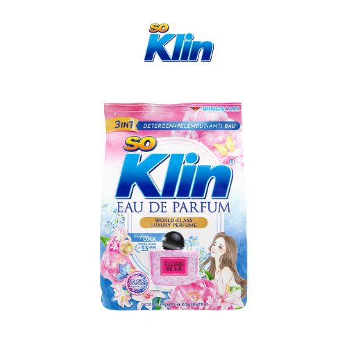 Soklin Eau de Parfum Deterjen Bubuk Fleurs de Lis Biru 1,3 kg - Gambar 2