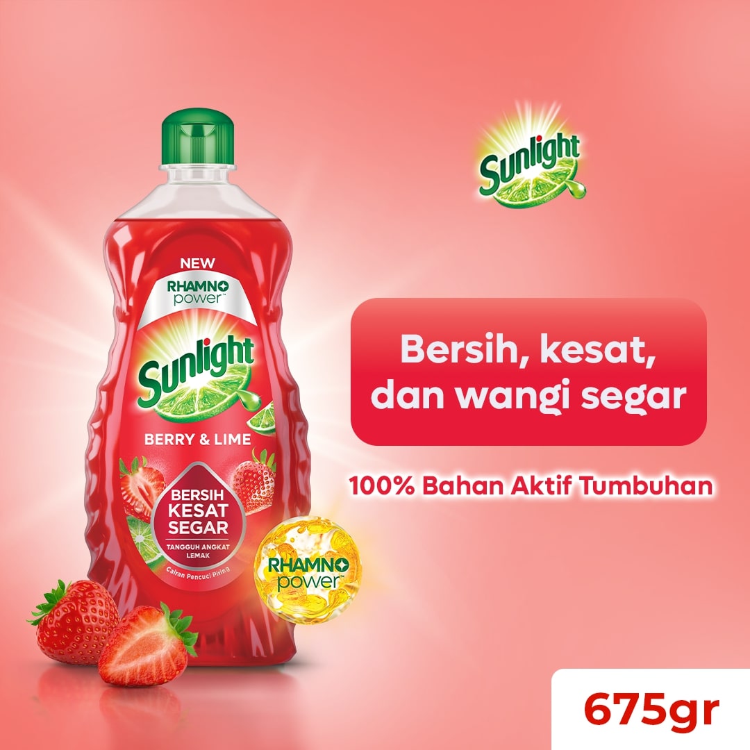 [BARU!] Sunlight Berry and Lime Botol 675g - Bersih Kesat Wangi Segar