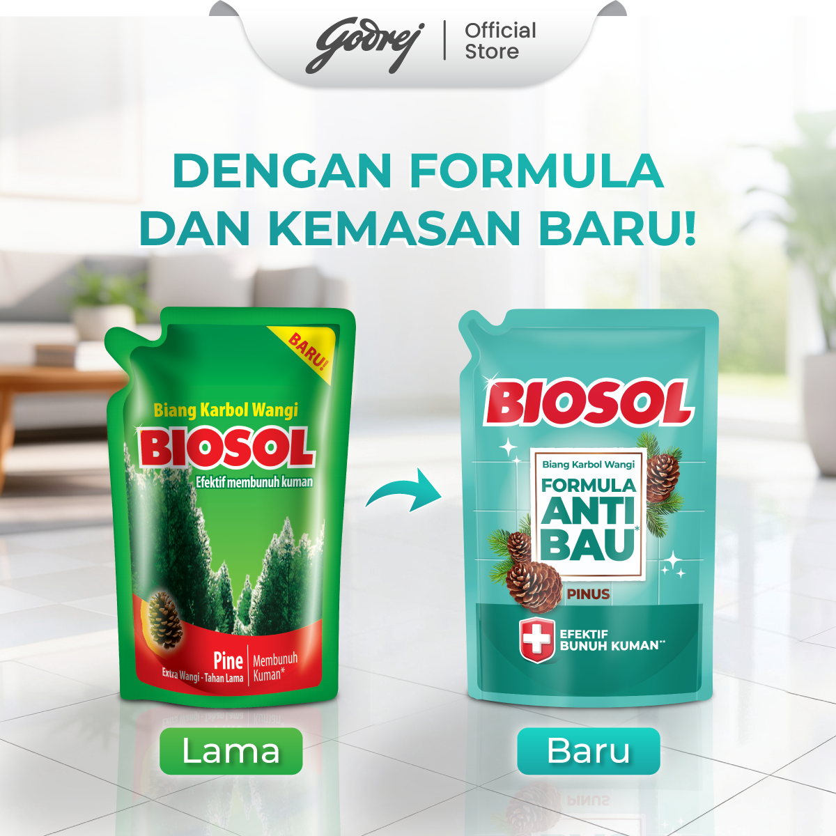 Biosol Karbol Wangi Pouch 700ml - Gambar 2